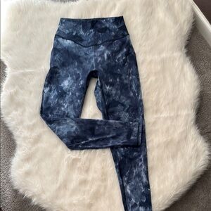 Blue Tie-Dye Leggings